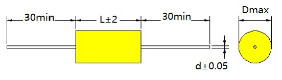 CBB20-Y金属化聚丙烯膜圆轴向直流电容器(图2)